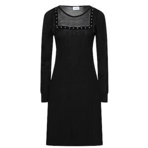 Luckylu Milano womens wool dress sz. M black nwt